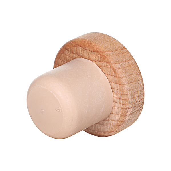 35MM X 10MM UNVARNISHED MAPLE WOOD BAR TOP WITH 22.5MM BEIGE SYNTHETIC SHANK-detail image