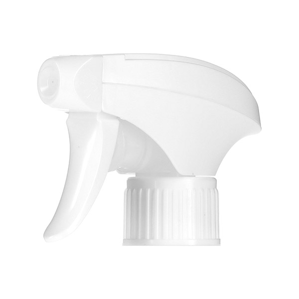 28-410 WHITE PP RIB SIDE  DUAL COLOR D-SHROUD SPRAYER WITH 9.5" DIP TUBE LENGTH 1.2ML - 1.4ML OUTPUT