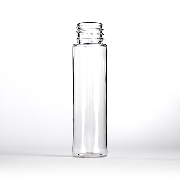 25ML CLEAR TUBO ROUND PET PLASTIC BOTTLE - 20-410 NECK