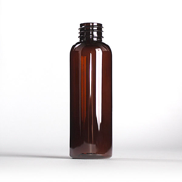 60ML AMBER SONATA ROUND PET PLASTIC BOTTLE - 20-410 NECK
