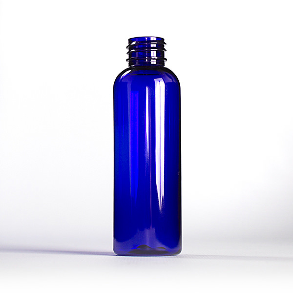 60ML COBALT BLUE ROUND PET PLASTIC BOTTLE - 20-410 NECK