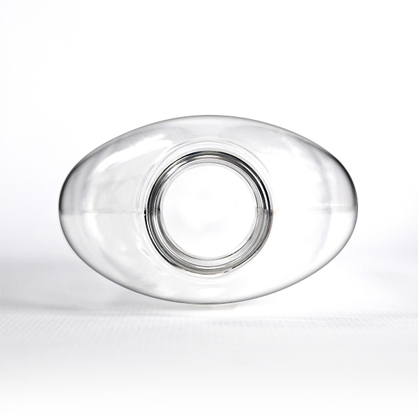 400ML CLEAR OVAL PET PLASTIC BOTTLE - 28-410 NECK-detail image