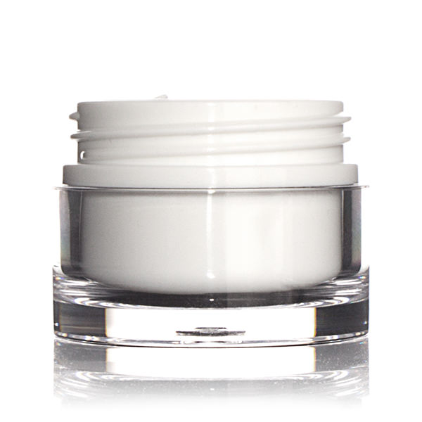 10ML CLEAR CREAM ROUND SAN PLASTIC JAR - 36MM NECK