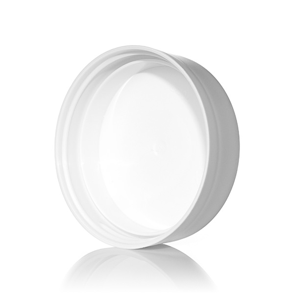 70-400 WHITE SMOOTH SIDE / SMOOTH TOP PP TALL FROSTED FINISH CAP-detail image
