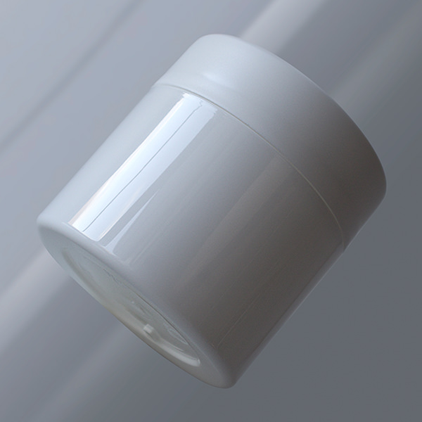  4OZ WHITE PP/PP STRAIGHT BASE DOUBLE WALL JAR ROUND - 70-400 NECK-detail image