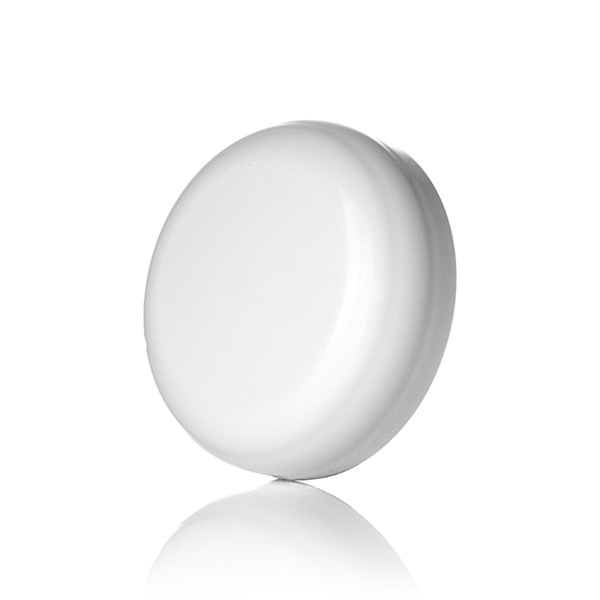 58-400 WHITE SMOOTH SIDE SMOOTH TOP DOME PLASTIC CT CAP - NO LINER