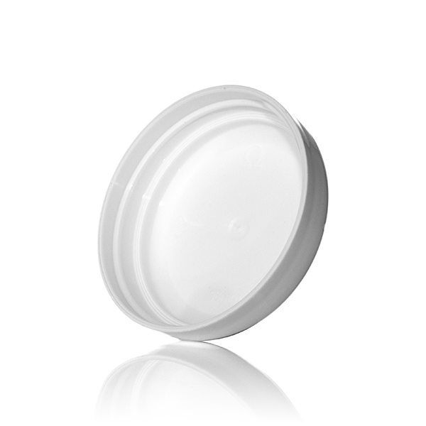 58-400 WHITE SMOOTH SIDE SMOOTH TOP DOME PLASTIC CT CAP - NO LINER-detail image