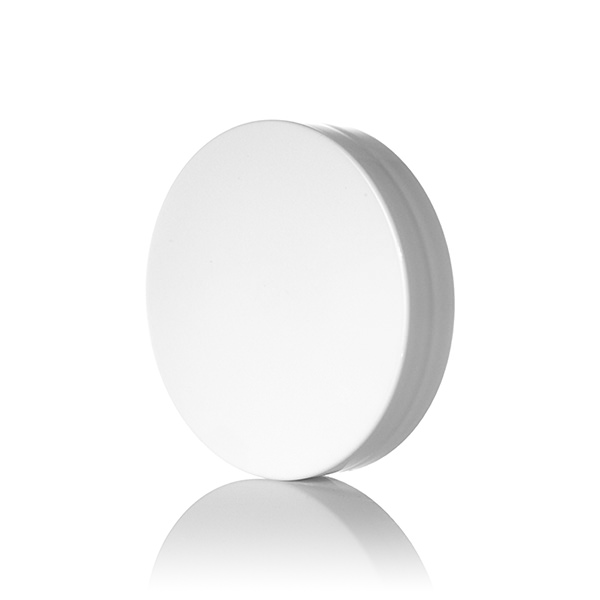 58-400 WHITE SMOOTH SIDE / SMOOTH TOP PLASTIC SCREW CAP - F217 LINER