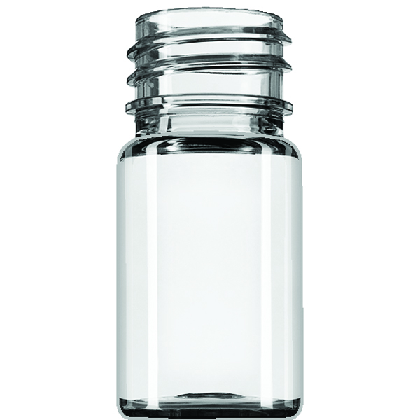 7ML CLEAR MINIBOTELLA ROUND PET PLASTIC BOTTLE - 20-410 NECK