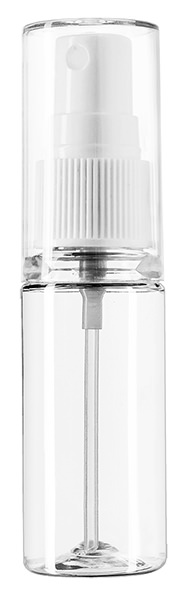 30ML CLEAR TUBO SPRAY ROUND PET PLASTIC BOTTLE - 20-410 NECK