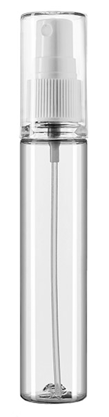 60ML CLEAR TUBO SPRAY ROUND PET PLASTIC BOTTLE - 20-410 NECK