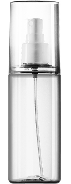 75ML CLEAR TUBO INTER ROUND PET PLASTIC BOTTLE - 20-410 NECK