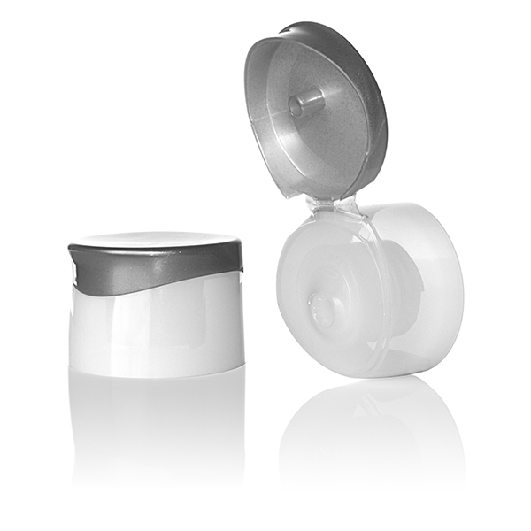 24-410 WHITE PP DOUBLE WALL ART850 DISPENSING FLIP TOP CLOSURE