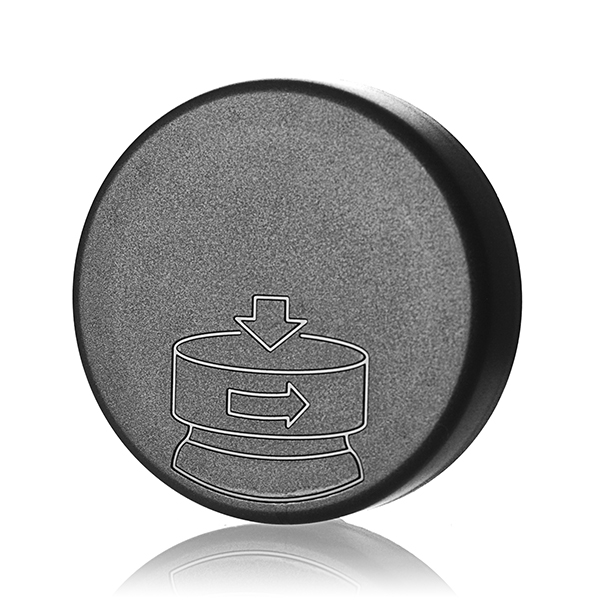 58-400 BLACK PICTORIAL TOP PUSH DOWN AND TURN CRC CAP - F217 LINER