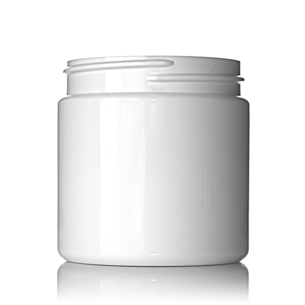 4OZ WHITE PET WIDE MOUTH JAR - 58-400 NECK