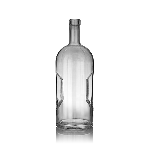 1LITER FLINT GLASS NORDIC PINCH GRIP SPIRITS BAR TOP ROUND - 21.5MM NECK