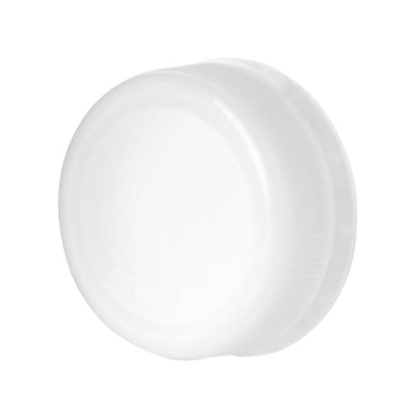 38-DS1.5 NATURAL RIB SIDE/ MATTE TOP HDPE TAMPER EVIDENT DROP BAND PLUG SEAL CLOSURE