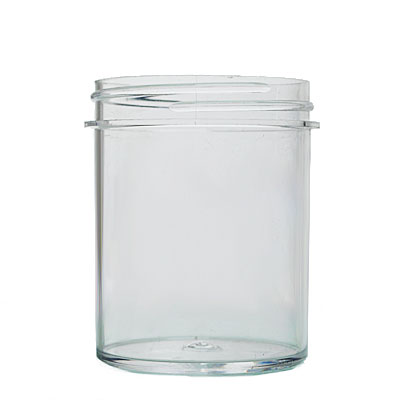 4OZ CLEAR PS REGULAR WALL STRAIGHT SIDED ROUND  - 58-400 NECK