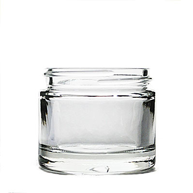 2OZ FLINT HEAVY WEIGHT ROUND GLASS JAR - 58-400 NECK