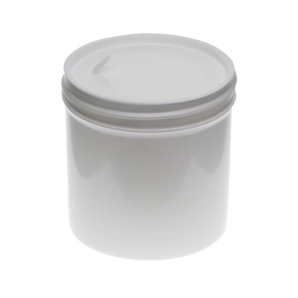  6OZ WHITE PP SINGLE WALL JAR ROUND - 70MM NECK DIAMETER-detail image