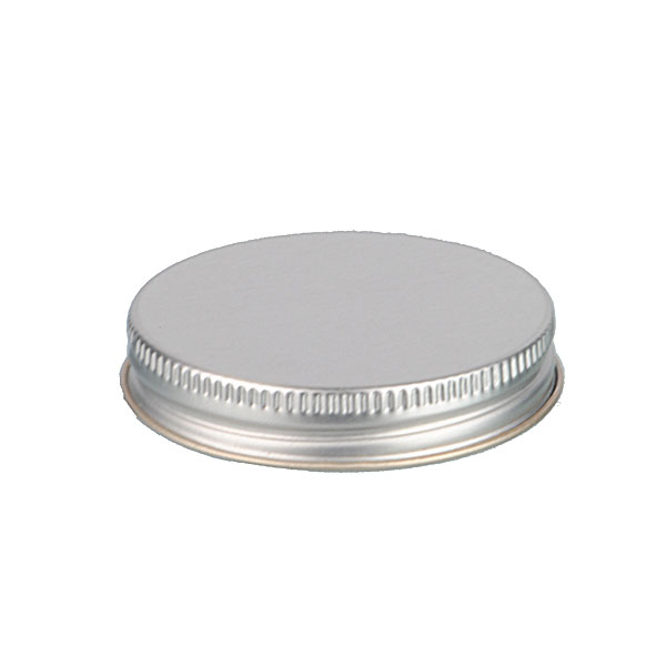 58-400 SILVER THREADS AND KNURLED EDGE TIN PLATE METAL SCREW CAP - HS035 PRINTED "SFYP" LINER