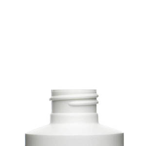 6OZ WHITE CYLINDER ROUND HDPE PLASTIC BOTTLE - 24-410-detail image