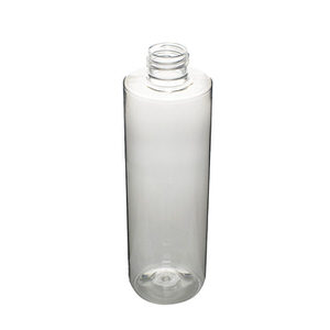 8OZ CLEAR CYLINDER ROUND PET PLASTIC BOTTLE - 24-410
