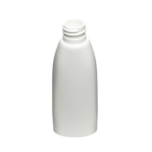 2OZ WHITE TEARDROP OVAL HDPE PLASTIC BOTTLE - 20-410