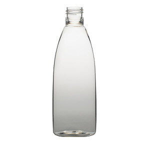 6OZ CLEAR TEARDROP OVAL PET PLASTIC BOTTLE - 24-410-detail image