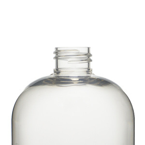 500ML CLEAR BOSTON ROUND PET PLASTIC BOTTLE - 24-410-detail image