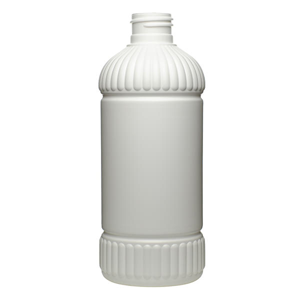 9OZ WHITE RIBBED SHOULDER HDPE PLASTIC BOTTLE - 24-410-detail image