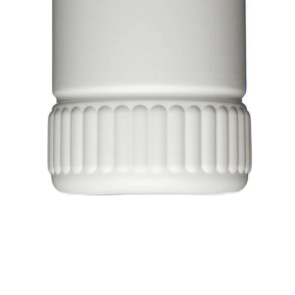 9OZ WHITE RIBBED SHOULDER HDPE PLASTIC BOTTLE - 24-410-detail image