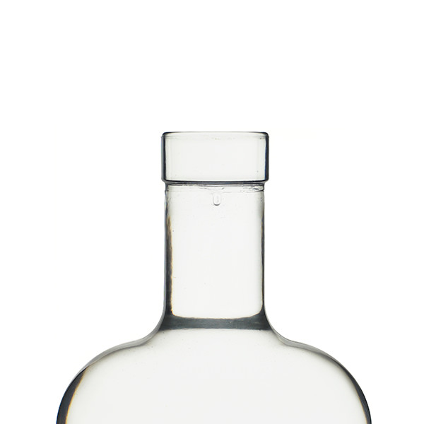 375ML FLINT PHILADELPHIA FLASK SPIRITS BOTTLE BAR TOP OVAL - 18.5MM NECK-detail image