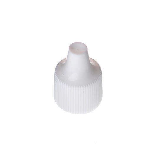 15MM WHITE FINE RIB SIDE DROPPER TIP CAP