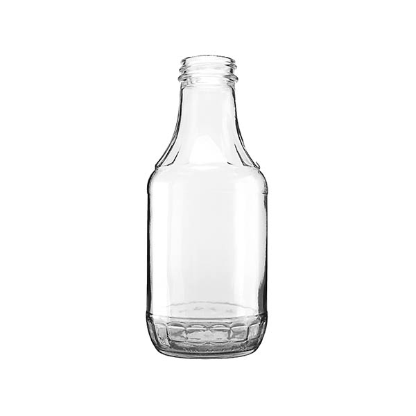 16OZ FLINT GLASS BBQ DECANTER ROUND-38-405 NECK FINISH